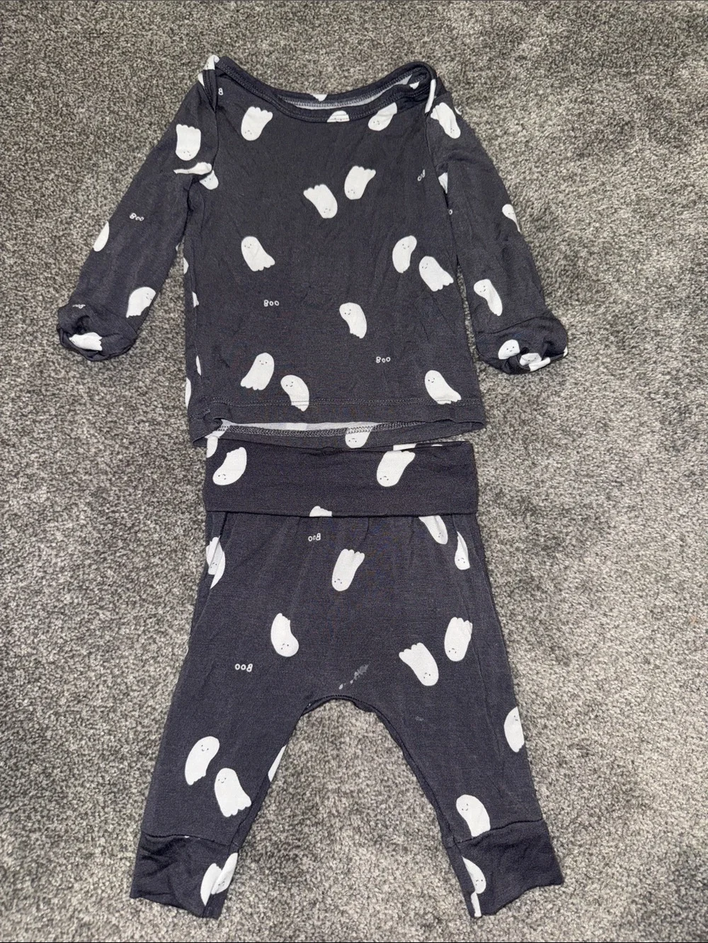 Carter's Black Pajama Set with White Ghost Print